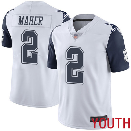 Youth Dallas Cowboys Limited White Brett Maher 2 Rush Vapor Untouchable NFL Jersey